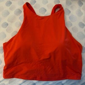 Athleta Orange Crop with Built in Bra